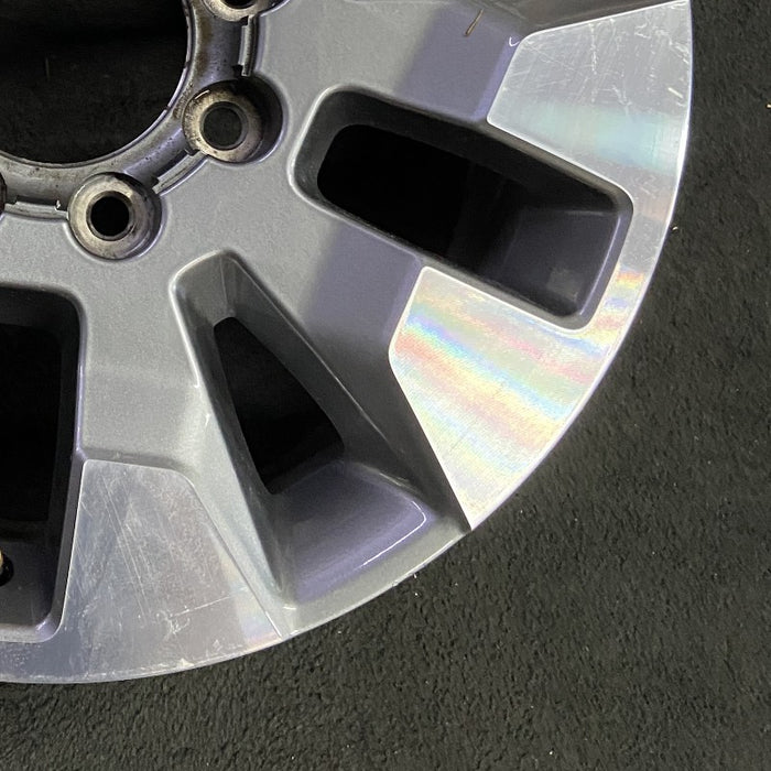 20" SILVERADO 2500 PICKUP 21-23 20x8.5 10 spoke machined gray opt Q86 dark gray - Back View