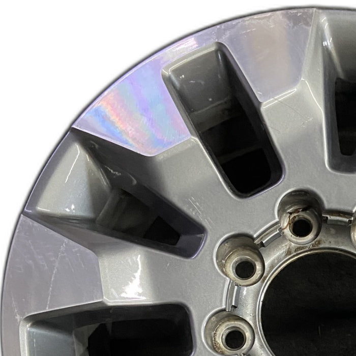 20" SILVERADO 2500 PICKUP 21-23 20x8.5 10 spoke machined gray opt Q86 dark gray - Angle View