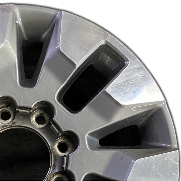 20" SILVERADO 2500 PICKUP 21-23 20x8.5 10 spoke machined gray opt Q86 dark gray - Side Profile