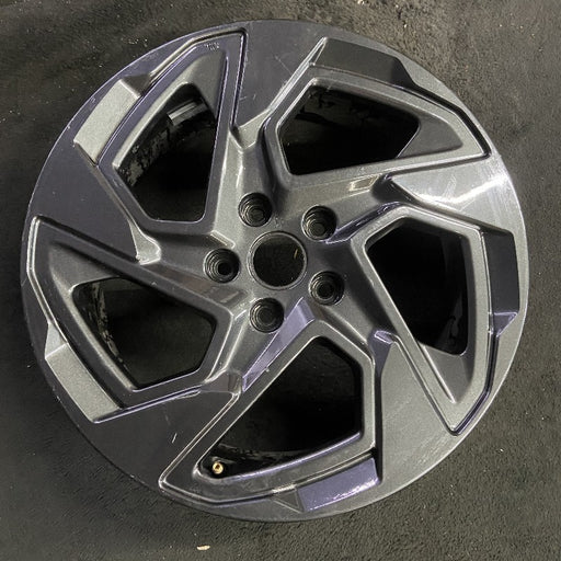18" XV CROSSTREK 24-25 18x7 alloy angled spoke dark gray Original OEM Wheel Rim - Front View