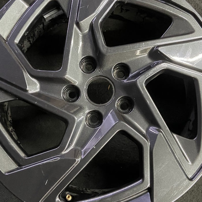 18" XV CROSSTREK 24-25 18x7 alloy angled spoke dark gray Original OEM Wheel Rim - Angle View