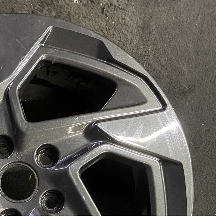 18" XV CROSSTREK 24-25 18x7 alloy angled spoke dark gray Original OEM Wheel Rim - Close-Up Detail