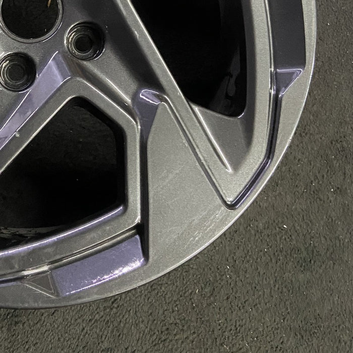 18" XV CROSSTREK 24-25 18x7 alloy angled spoke dark gray Original OEM Wheel Rim - Back View