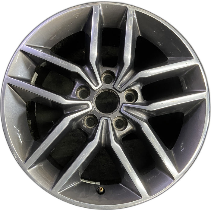 18" GRAND CHEROKEE 17 18x8, aluminum, w/o 75th Anniversary package; polished - Front View