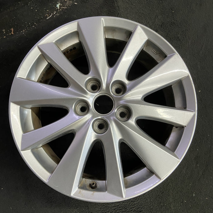 17" MAZDA CX-5 13-16 aluminum, 17x7, Original OEM Wheel Rim - Angle View