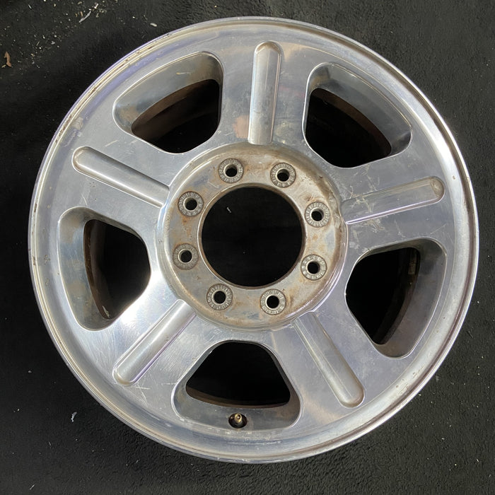 18" FORD F250SD PICKUP 05 18x8 , 5 spoke , aluminum Original OEM Wheel Rim - Angle View