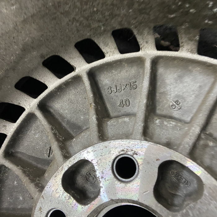 15" MAZDA 929 90-91 15x6 , 30 slot, L. Original OEM Wheel Rim - Back View