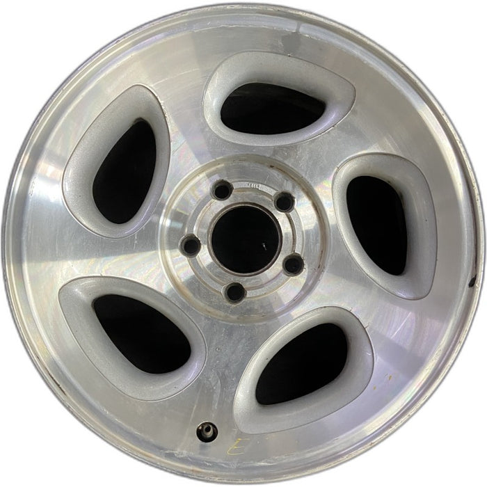 16" EXPLORER 98 16x7 aluminum 5 spoke ID F87A-HA machined face Original OEM - Front View