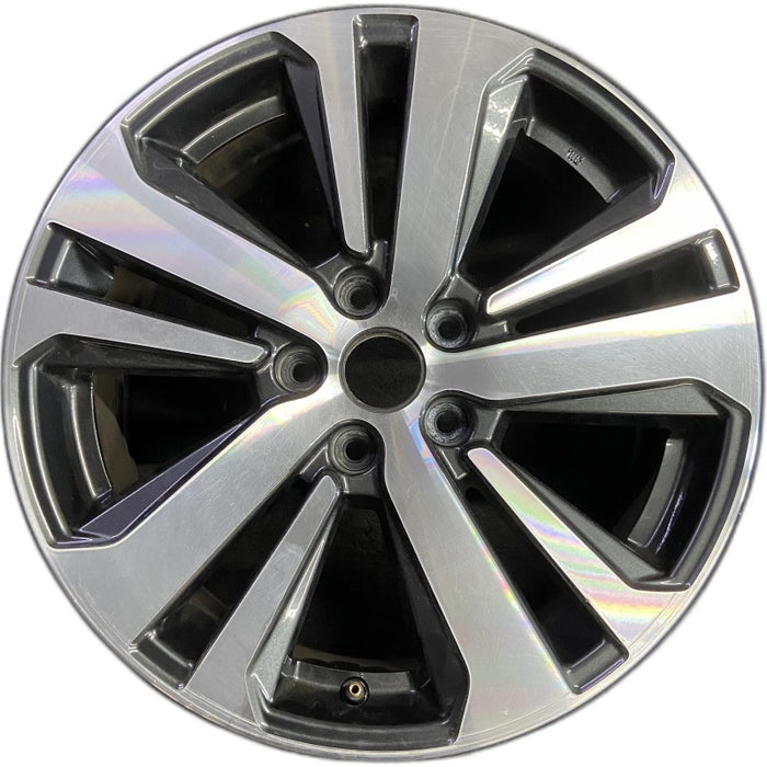 18" LEGACY 18 18x7 alloy Wag 5 spoke Limited machined center cap dark gray - Front View