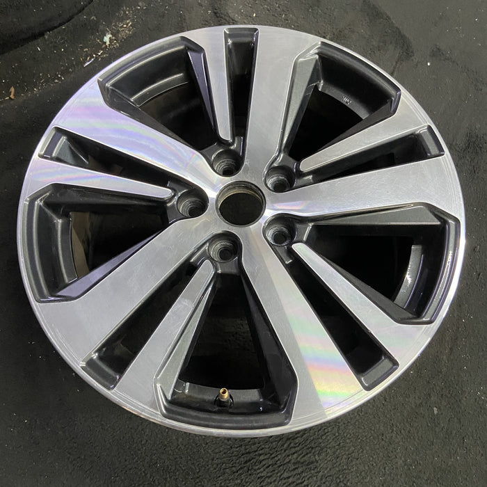 18" LEGACY 18 18x7 , 5 spoke , dark gray inlay Original OEM Wheel Rim - Side Profile