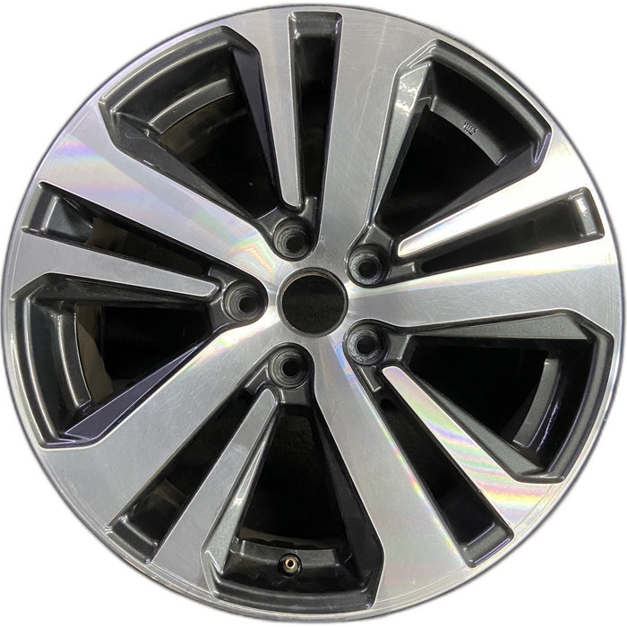 18" LEGACY 18 18x7 , 5 spoke , dark gray inlay Original OEM Wheel Rim - Front View