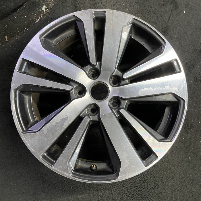 18" LEGACY 18 18x7 alloy Wag 5 spoke Limited machined center cap dark gray - Front View