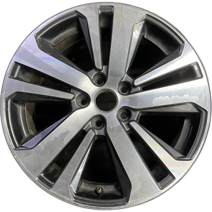 18" LEGACY 18 18x7 , 5 spoke , dark gray inlay Original OEM Wheel Rim - Front View