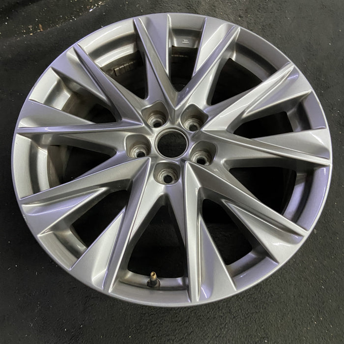 19" MAZDA CX-5 21 aluminum, 19x7, gloss black Original OEM Wheel Rim - Side Profile