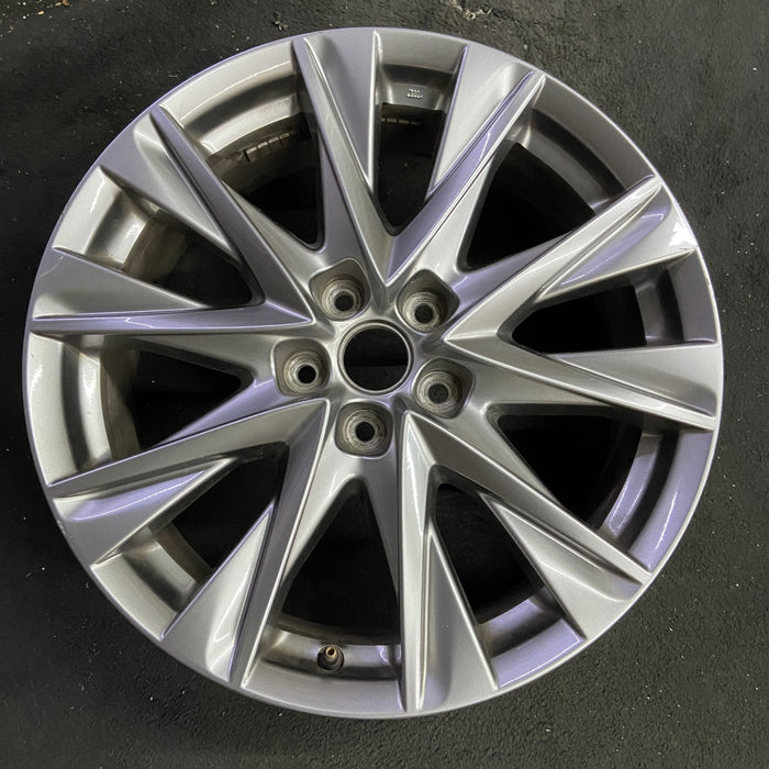 19" MAZDA CX-5 21 aluminum, 19x7, gloss black Original OEM Wheel Rim - Angle View