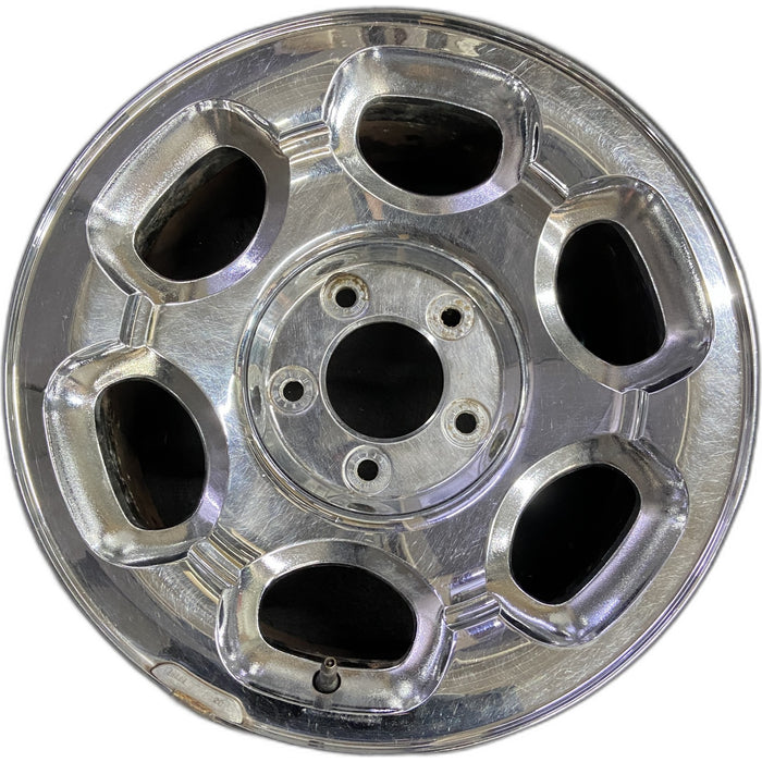 17" NAVIGATOR 00 , 14mm lug , aluminum, 6 ovals, chrome Original OEM Wheel Rim - Front View