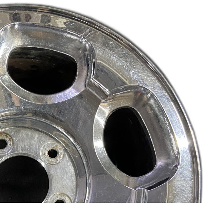 17" NAVIGATOR 00 17x7.5 14mm lug 16mm hole aluminum 6 ovals chrome Original OEM - Side Profile