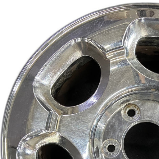 17" NAVIGATOR 00 17x7.5 14mm lug 16mm hole aluminum 6 ovals chrome Original OEM - Angle View