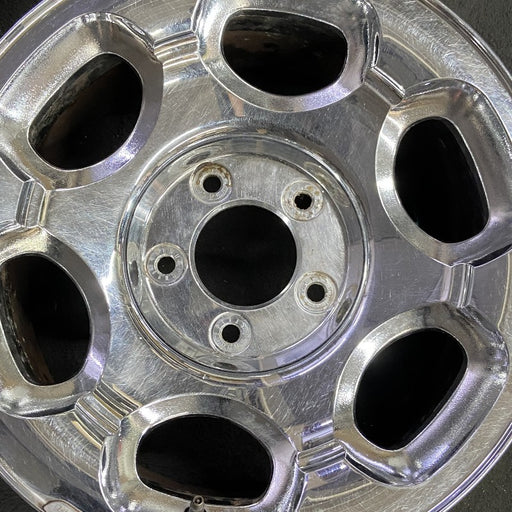 17" NAVIGATOR 00 17x7.5 14mm lug 16mm hole aluminum 6 ovals chrome Original OEM - Angle View