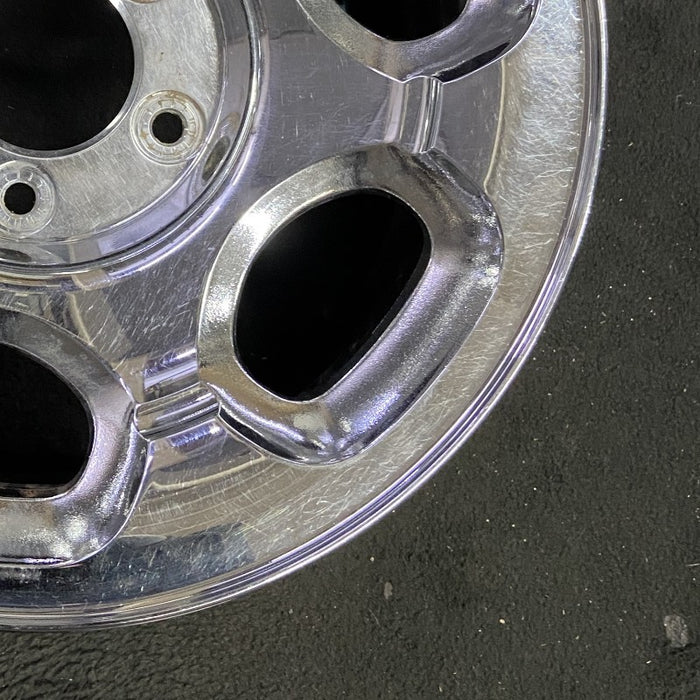 17" NAVIGATOR 00 17x7.5 14mm lug 16mm hole aluminum 6 ovals chrome Original OEM - Back View