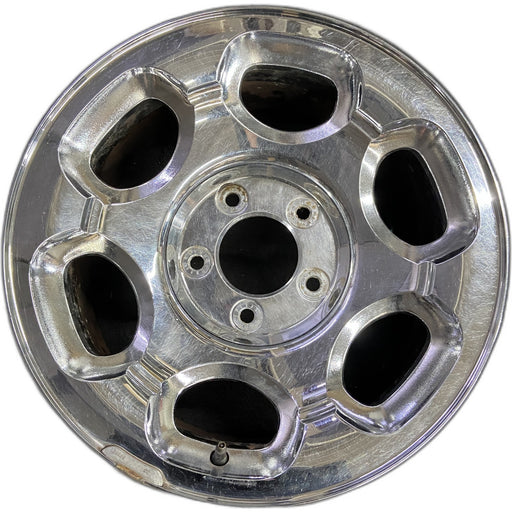 17" NAVIGATOR 00 , 14mm lug , aluminum, 6 ovals, chrome Original OEM Wheel Rim - Front View