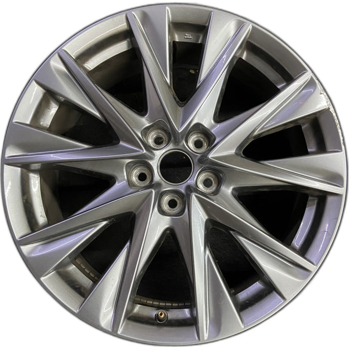 19" MAZDA CX-5 21 aluminum, 19x7, gloss black Original OEM Wheel Rim - Front View