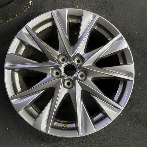 19" MAZDA CX-5 21 aluminum, 19x7, gloss black Original OEM Wheel Rim - Angle View
