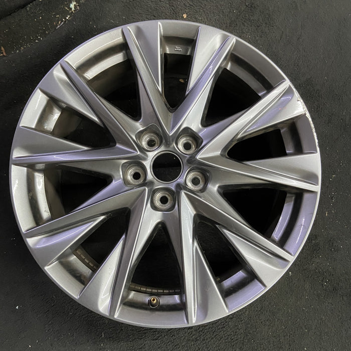 19" MAZDA CX-5 21 aluminum, 19x7, gloss black Original OEM Wheel Rim - Angle View