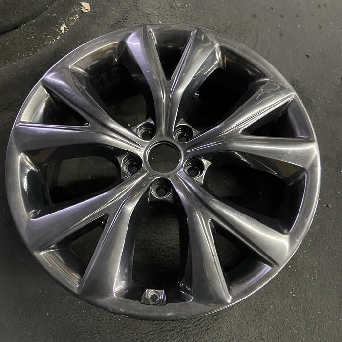 19" SANTA FE 18 19x7.5 , 2.0L , w/, black Original OEM Wheel Rim - Side Profile