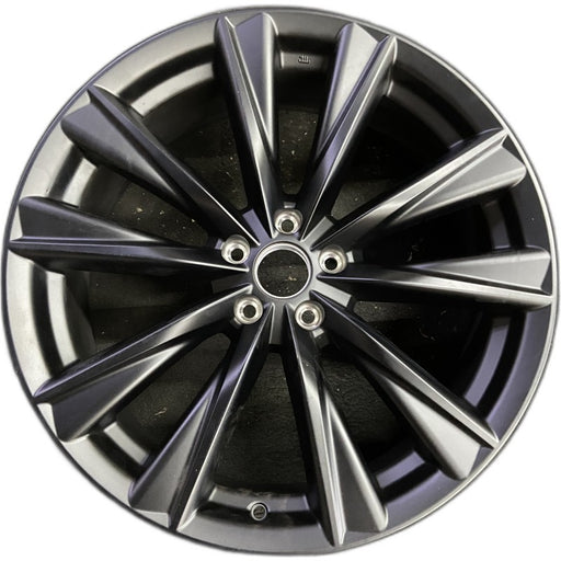 21" LEXUS RX350 23-24 21x8 5 V spoke matte black Original OEM Wheel Rim - Front View