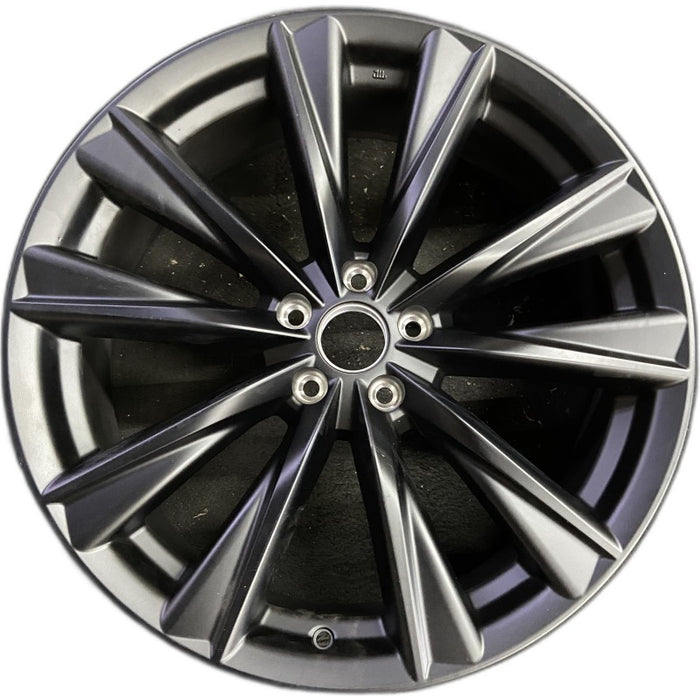 21" LEXUS RX350 23-24 21x8 5 V spoke matte black Original OEM Wheel Rim - Front View