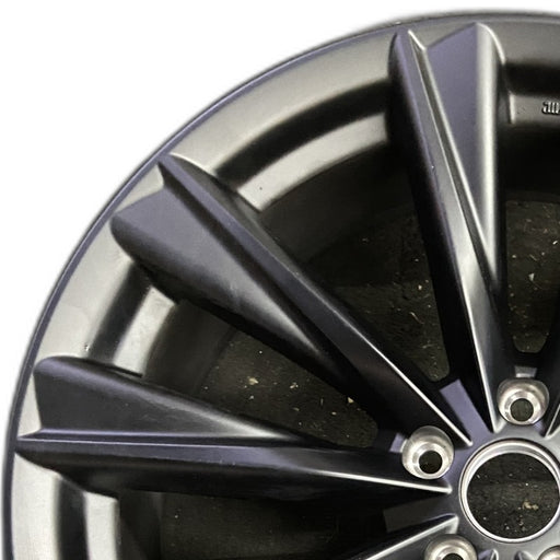 21" LEXUS RX350 23-24 21x8 5 V spoke matte black Original OEM Wheel Rim - Angle View