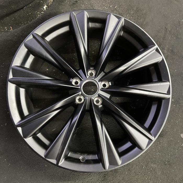 21" LEXUS RX350 23-24 21x8 5 V spoke matte black Original OEM Wheel Rim - Additional View