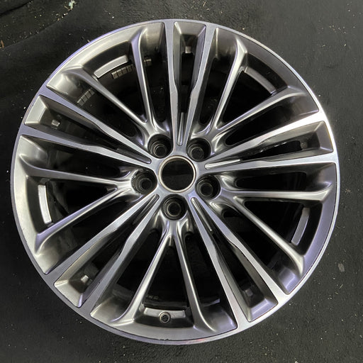 20" CT6 19-20 20x8.5, 20 spoke, dark gray accents Original OEM Wheel Rim - Angle View