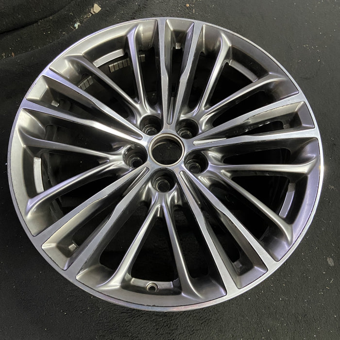 20" CT6 19-20 20x8.5, 20 spoke, dark gray accents Original OEM Wheel Rim - Side Profile