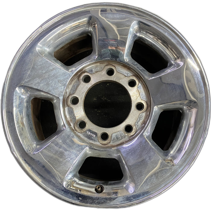 17" DODGE 1500 PICKUP 06 8 lug, , aluminum, chrome clad Original OEM Wheel Rim - Front View
