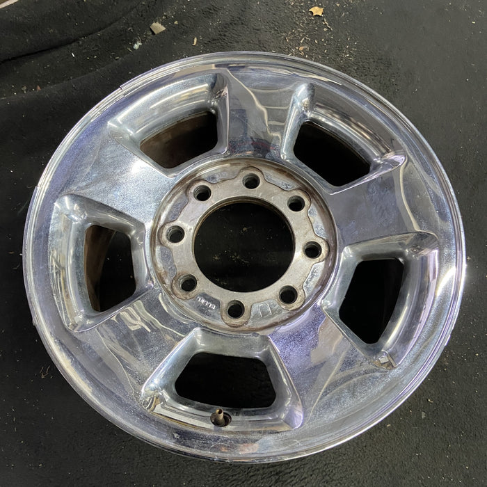 17" DODGE 1500 PICKUP 06 8 lug, , aluminum, chrome clad Original OEM Wheel Rim - Side Profile