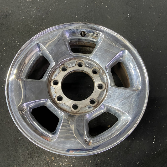 17" DODGE 1500 PICKUP 06 8 lug, , aluminum, chrome clad Original OEM Wheel Rim - Close-Up Detail