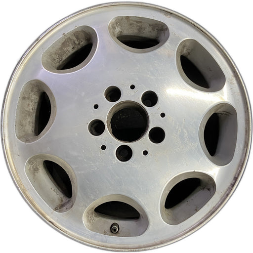 16" MERCEDES 300D 92-93 140 Type; , alloy, 8 hole Original OEM Wheel Rim - Front View