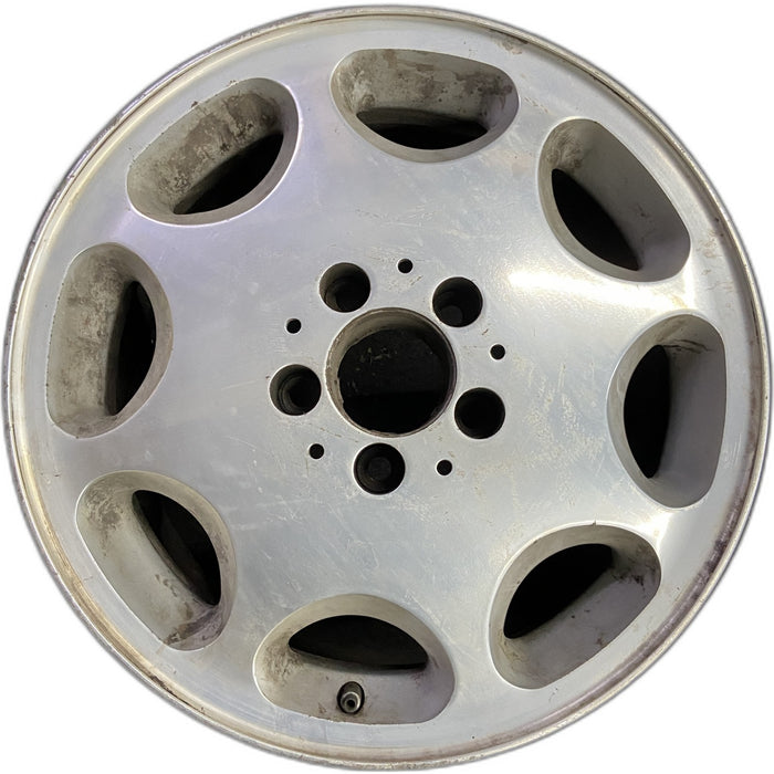 16" MERCEDES 300D 92-93 140 Type; , alloy, 8 hole Original OEM Wheel Rim - Front View
