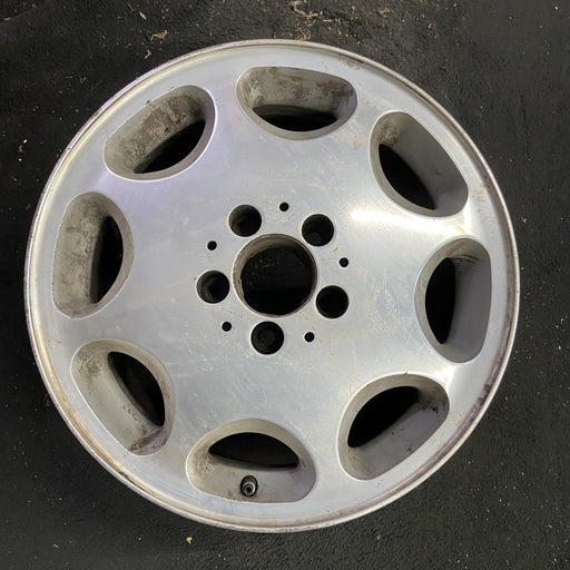 16" MERCEDES 300D 92-93 140 Type; , alloy, 8 hole Original OEM Wheel Rim - Angle View
