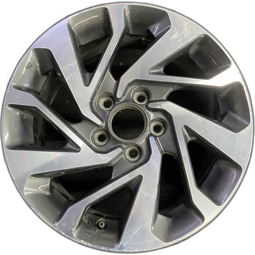 16" CIVIC 16 16x7, alloy, gray inlay Original OEM Wheel Rim - Front View