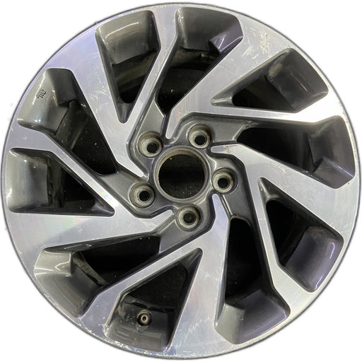 16" CIVIC 16 16x7 alloy gray inlay Sdn Original OEM Wheel Rim - Front View