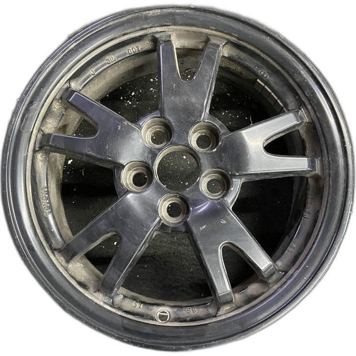 15" PRIUS 10-11 15x6 alloy 5 split spoke black Original OEM Wheel Rim - Front View