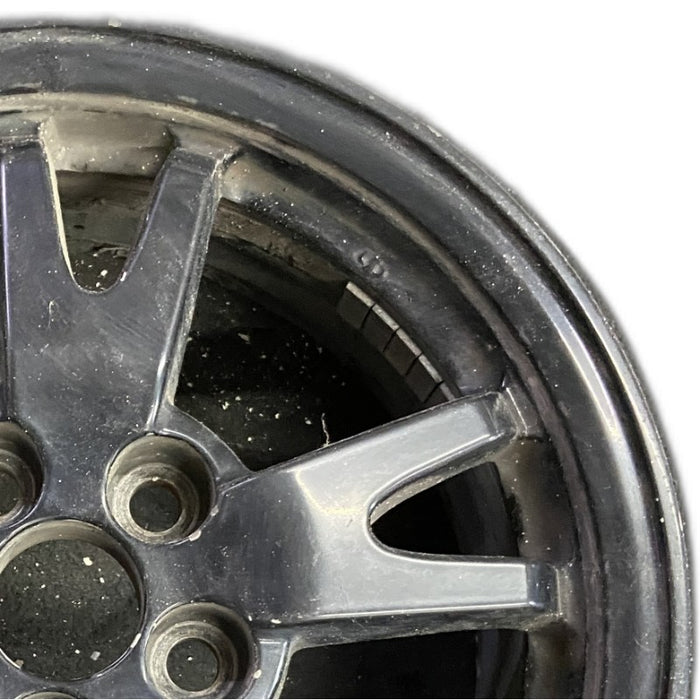 15" PRIUS 10-11 15x6 alloy 5 split spoke black Original OEM Wheel Rim - Side Profile