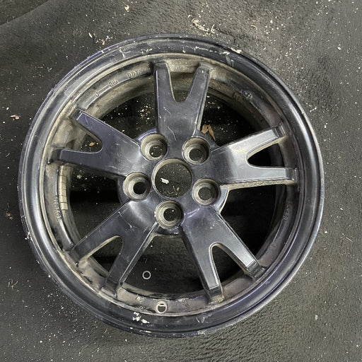 15" PRIUS 10-11 15x6 alloy 5 split spoke black Original OEM Wheel Rim - Front View