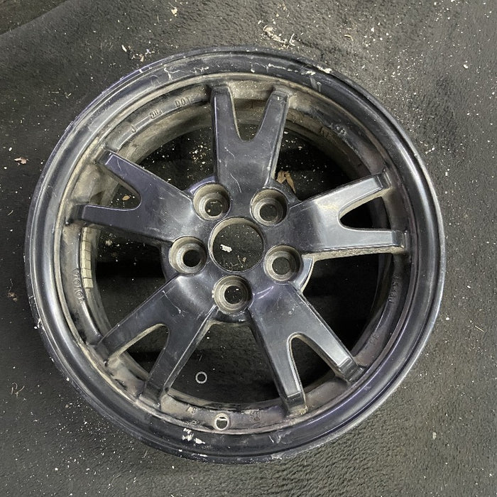 15" PRIUS 10-11 15x6 alloy 5 split spoke black Original OEM Wheel Rim - Front View