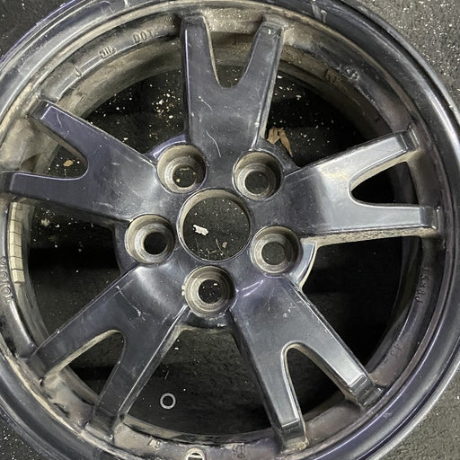 15" PRIUS 10-11 15x6 alloy 5 split spoke black Original OEM Wheel Rim - Angle View