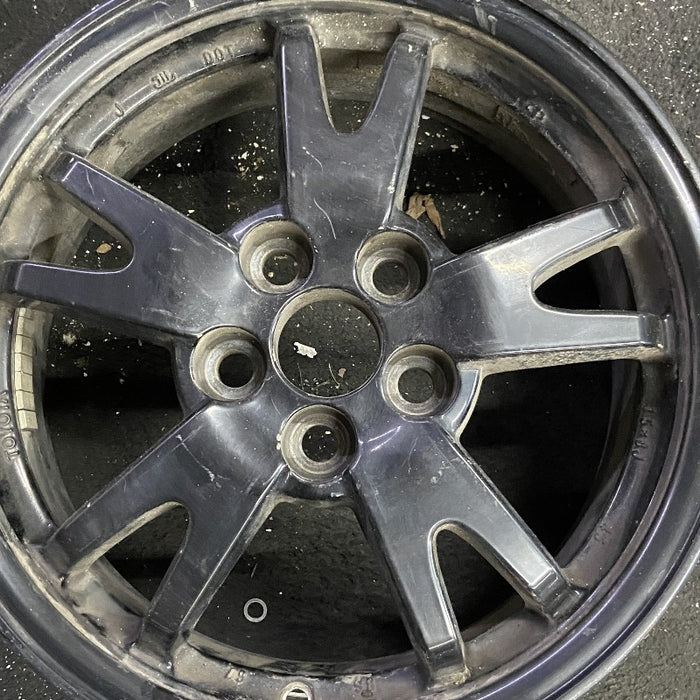 15" PRIUS 10-11 15x6 alloy 5 split spoke black Original OEM Wheel Rim - Angle View