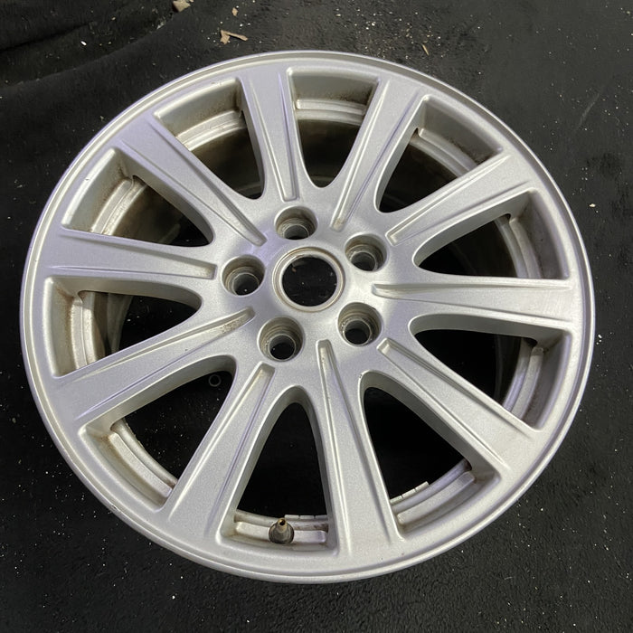18" LR3 07 alloy , 18x8, 10 spoke, grooved spoke Original OEM Wheel Rim - Side Profile